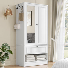Elegant 70" White Armoire