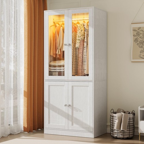 Armoire wardrobe closet - 75", w/